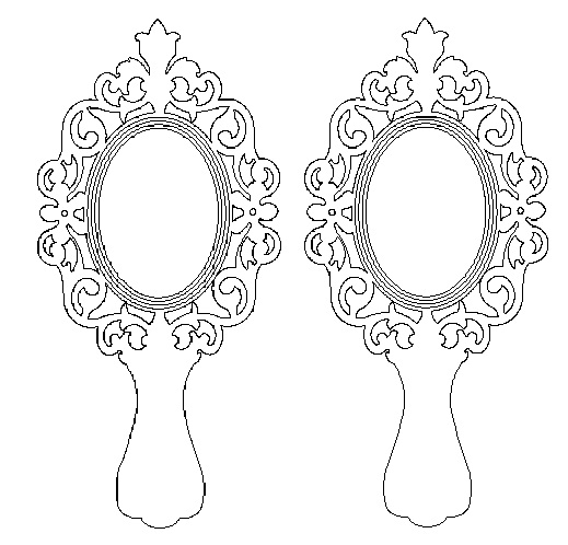 Hand Mirror Frames Pattern