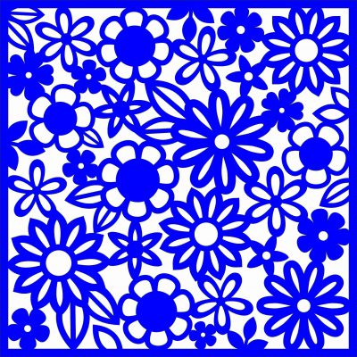 Panel Floral decoration and ornament in laser or cnc router vector dxf ...