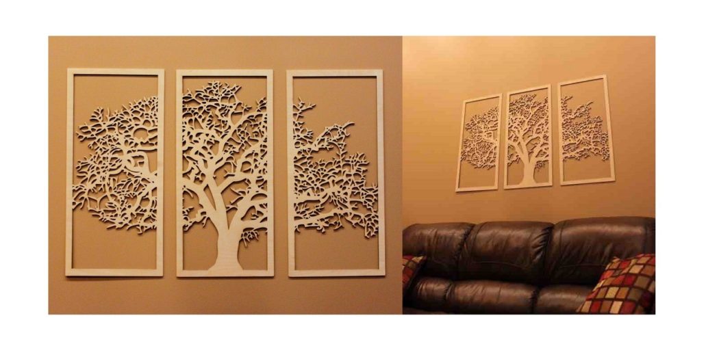 Tree Wall Frame to laser cut Vector DXF CDR – DXF DOWNLOADS – Files for ...