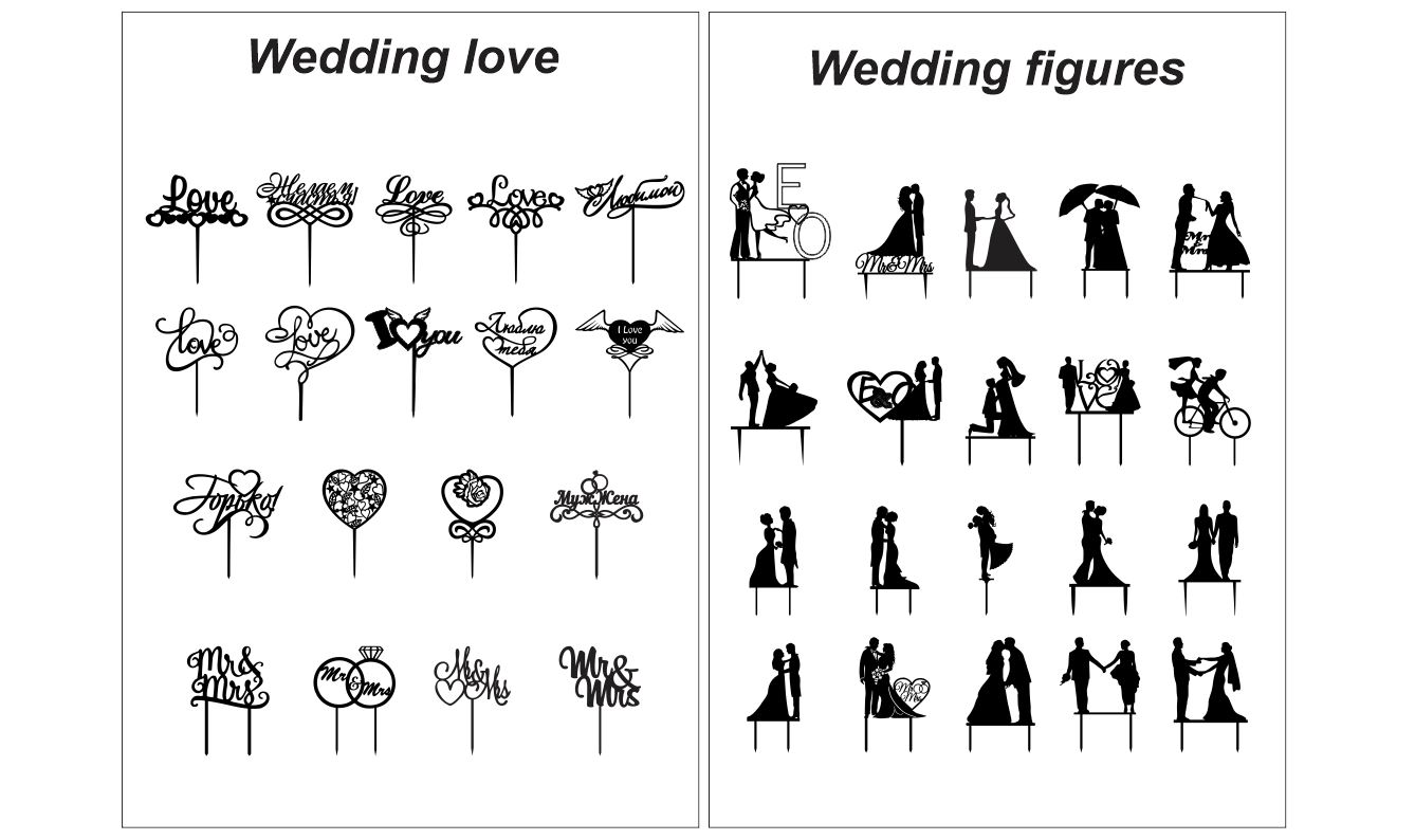 Laser Cut Cake Topper Vectors Cdr Mr Mrs Love Marriage Wedding Matrimony Dxf Downloads Files For Laser Cutting And Cnc Router Artcam Dxf Vectric Aspire Vcarve Mdf Crafts Woodworking