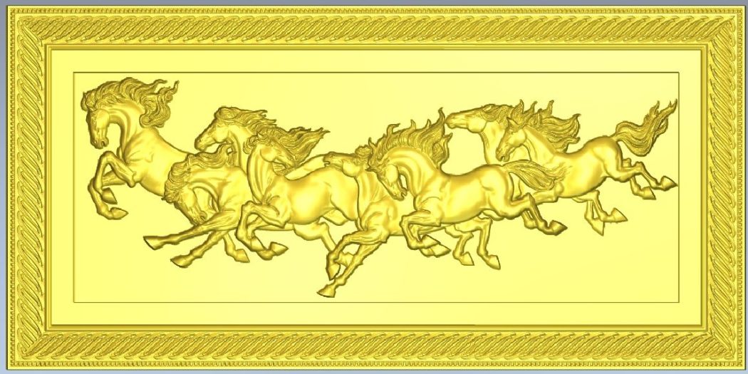 Horses 3d File Stl Frame 1203 – Dxf Downloads – Files For Laser Cutting 