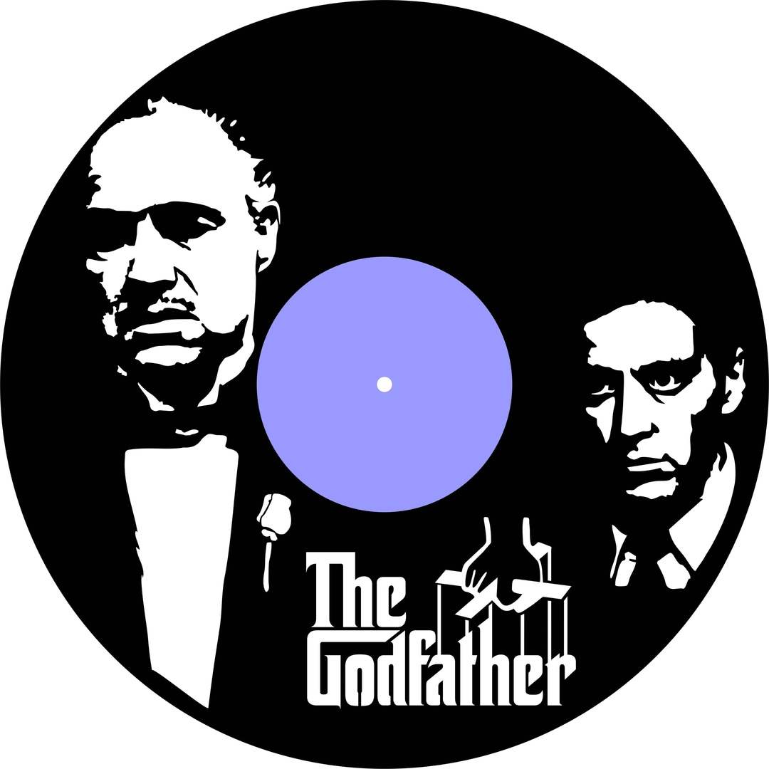 Download Free Vector The Godfather Vinyl Record Clock - DXF ...