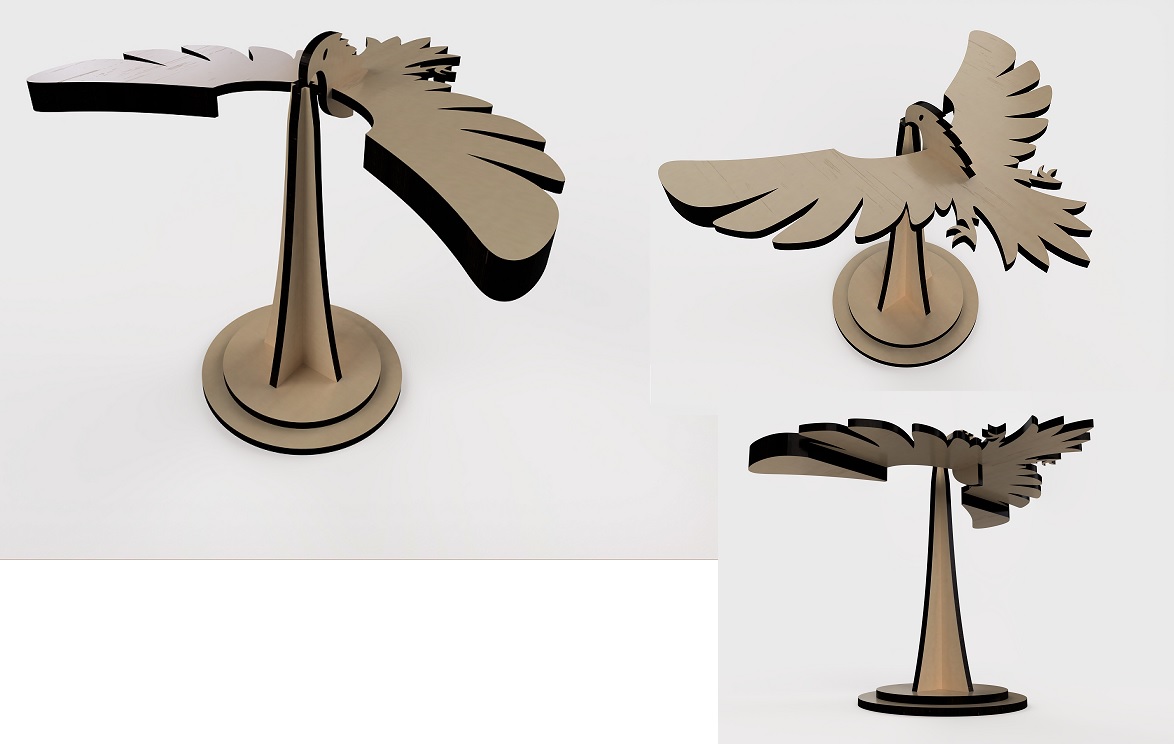 Laser Cut Bird Balance Equilibrium DXF CDR – DXF DOWNLOADS – Files for ...