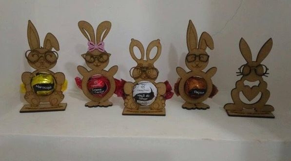 Download Free Laser Cut Easter Egg Tray Holder Stand Rabbit Dxf Downloads Files For Laser Cutting And Cnc Router Artcam Dxf Vectric Aspire Vcarve Mdf Crafts Woodworking