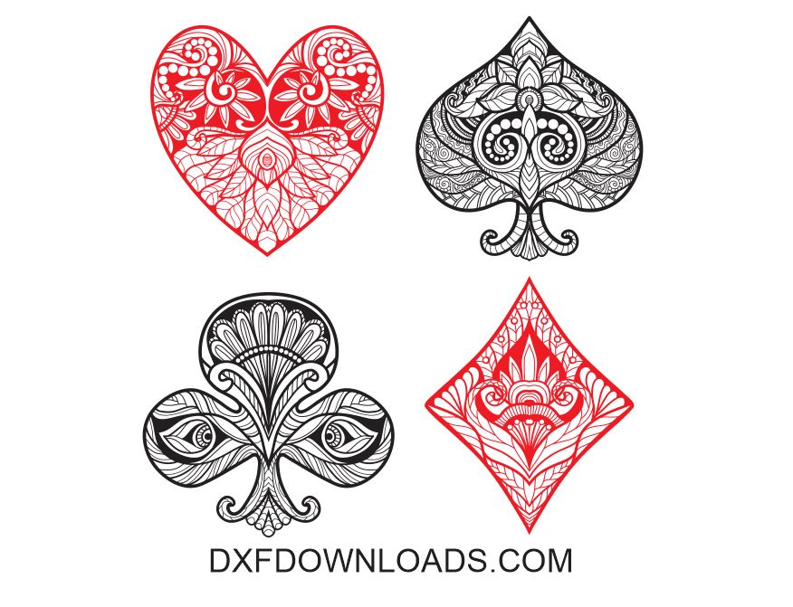 Playing Cards Set Vector Playing Cards Svg Printable or Laser 