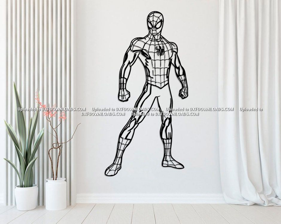 Art & Collectibles Drawing & Illustration Vector dxf Spiderman digital ...
